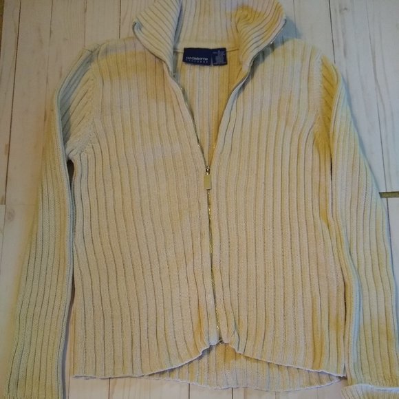 Liz Claiborne 100 per cent cotton Sweater, Beige - Picture 1 of 3